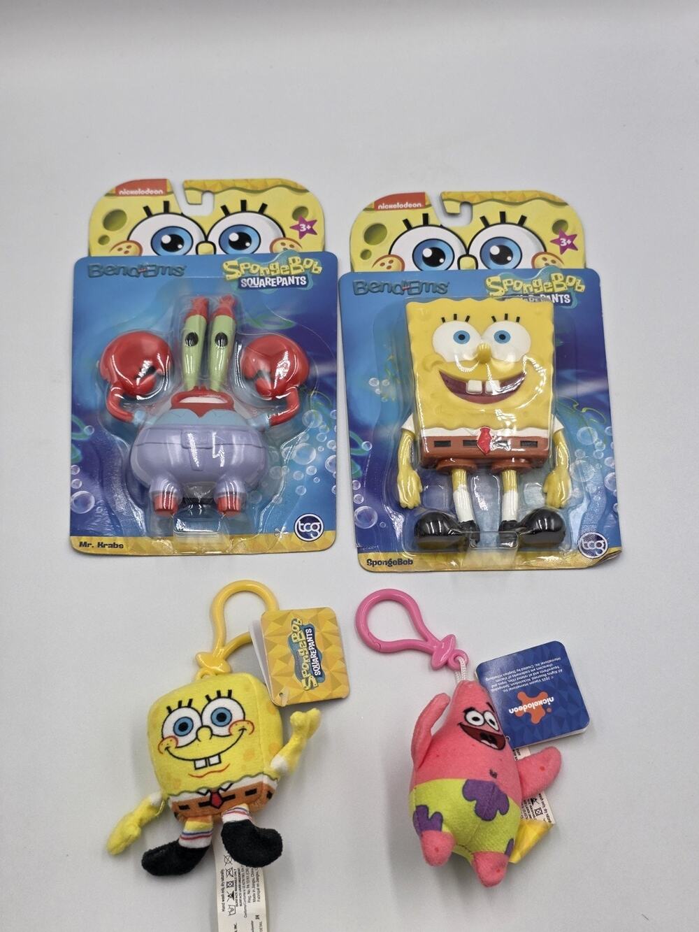 Set Of BEND-EMS SPONGEBOB SQUAREPANTS MR KRABS BRAND NEW With Plush Clips Set
